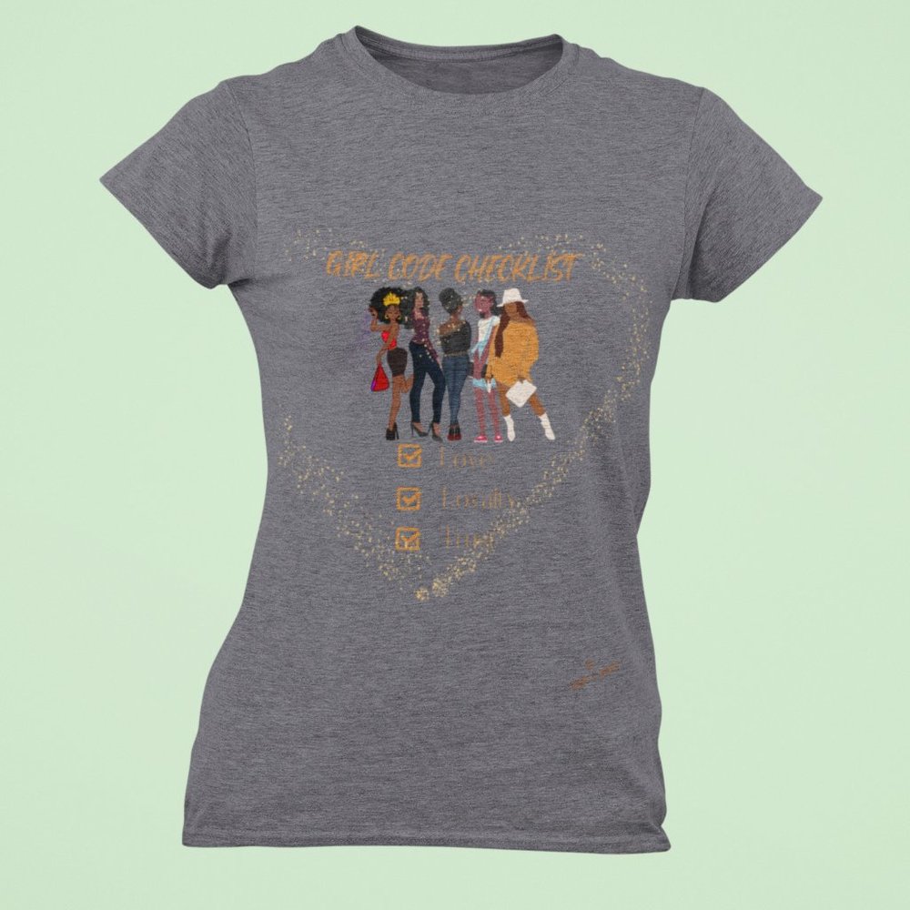 Girl Code Checklist By Janet J Jones Women's Softstyle Tee